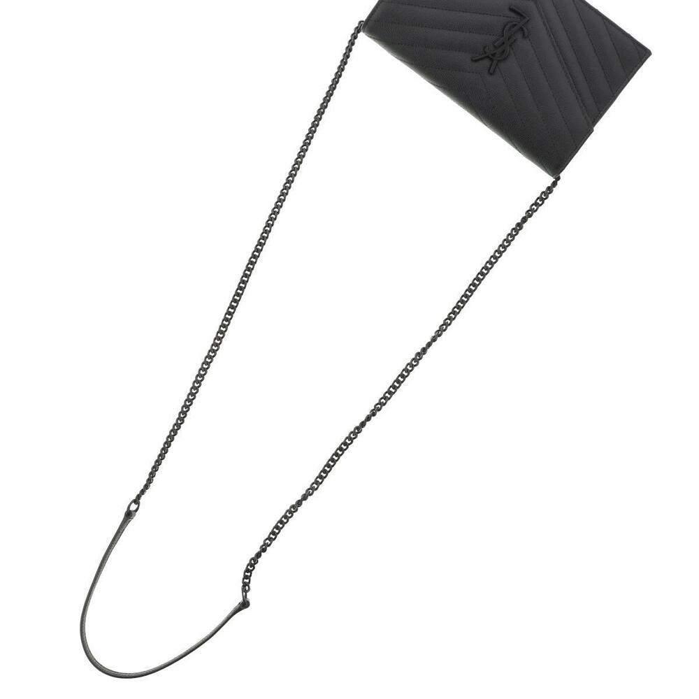 Saint Laurent Yves Cassandra Envelope Shoulder Bag Black - Picture 5 of 6